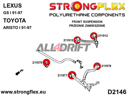 216267B Első futómű szilent készlet - Toyota I (91-97) S140