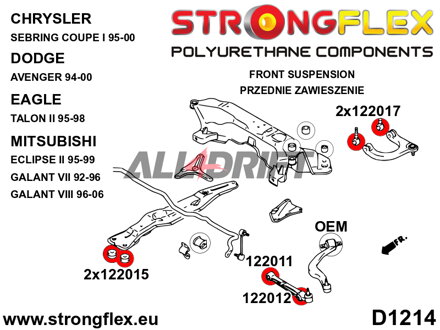 122012A Első alsó lengőkar külső szilent SPORT - Mitsubishi II (95-99)