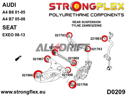 021966B Hátsó alsó lengőkar első szilent Audi / Seat