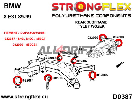 032084A Hátsó bölcső első szilent SPORT BMW E31