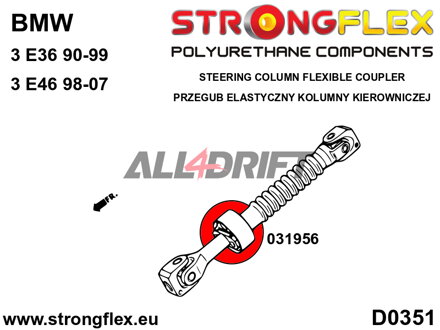 031956A Kormányoszlop rugalmas tengelykapcsoló SPORT BMW E36 / E46 / Z3