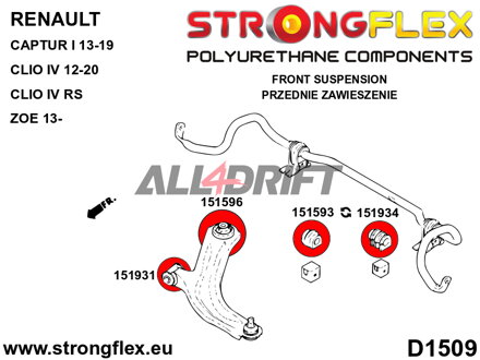 151593A Első stabilizátor szilent SPORT - Renault IV / IV RS (12-19)