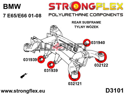031939B Hátsó differenciálmű tartó első szilent BMW