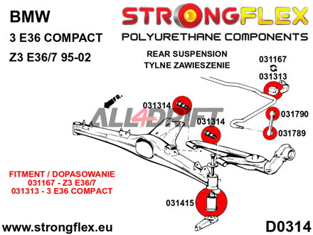 031167A Első / hátsó stabilizátor szilent SPORT BMW