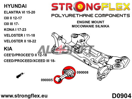 090005A Sebességváltó tartó szilent SPORT Hyundai / Kia