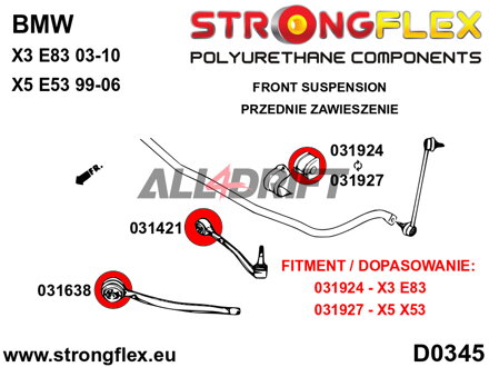 036095A Első futómű szilent készlet SPORT BMW X3 / X5
