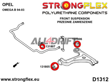 131805B Első alsó lengőkar első szilent - Opel / Vauxhall B (94-99)