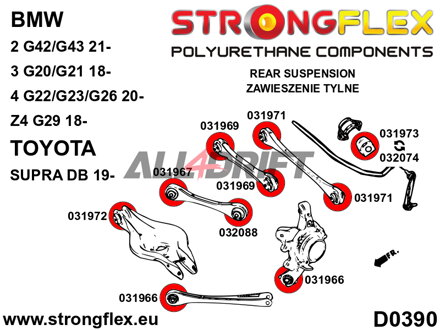 036099A Hátsó futómű szilent készlet SPORT BMW / Toyota