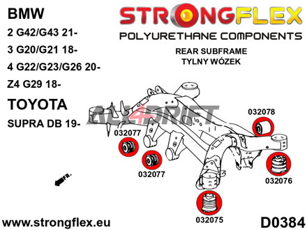 032078B Hátsó differenciálmű hátsó tartó szilent BMW / Toyota