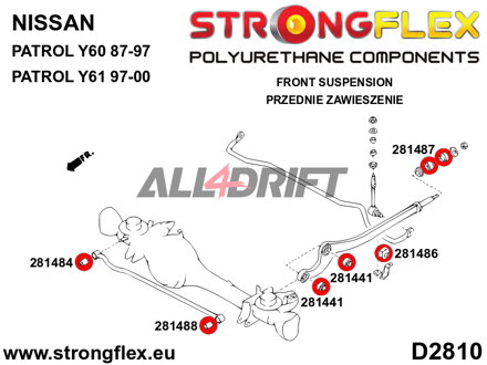 286131A Első futómű szilent készlet SPORT - Nissan IV (87-97) Y60