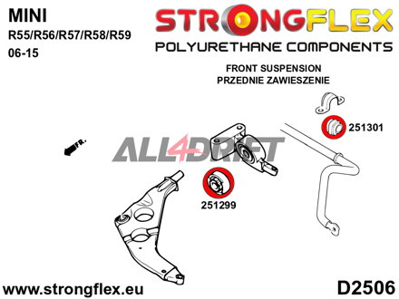 251299A Első lengőkar szilent SPORT - Mini Mini R55/R56/R57/R58/R59 (06-15)