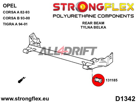 136053B Első és hátsó futómű szilent készlet Opel Corsa / Tigra