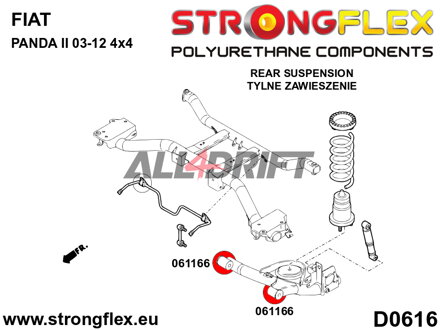 066038A Hátsó hosszlengőkar szilent készlet SPORT Fiat Cinquecento / Panda / Seicento