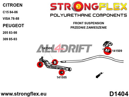 146102B Első futómű szilent készlet