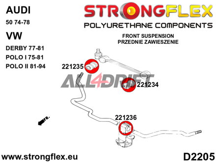 221235B Első lengőkar külső szilent Audi / VW